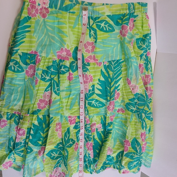 Lily Pulitzer Dopanine Tiered Colorful Summer Travel Skirt Size XS - Picture 7 of 9
